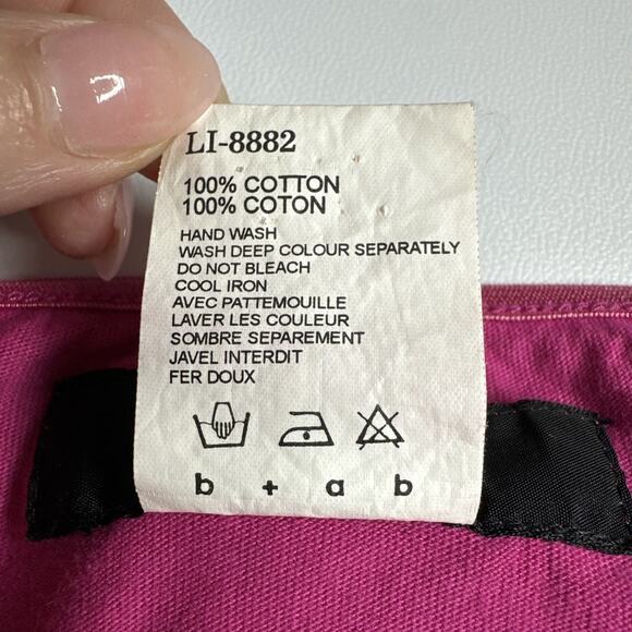 b+ab Womans Pink Cami Top Medium Lace Trim Stretch Cotton Coquette Cute Barbie - Picture 9 of 10